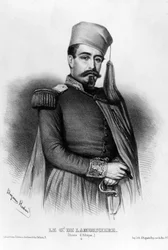 Porträtt av Louis Juchault de Lamoriciere (1806-1865), fransk general (teckning)