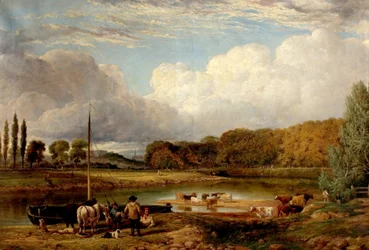 Utsikt i Wilford, Nottingham, ca 1830