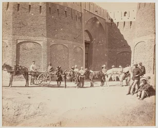Durani Gate, Heyland Cart och Pack Mules, som visar de olika typerna av packsadlar, Kandahar
