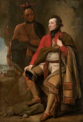 Överste Guy Johnson och Karonghyontye (kapten David Hill)