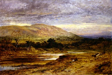 Kväll som Llandulas, norra Wales