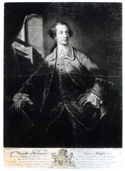 Picha ya Charles Watson-Wentworth, Marquis wa pili wa Rockingham (1730-82), iliyochongwa na Richard Houston (1721-75) swed.