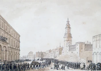 Fransk officers begravning i Weimar, oktober 1806 (ritning)