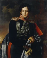 Porträtt av greve Nikolay Alexandrovich Samoylov 1800-1842, ca 1825