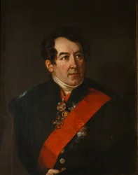 Porträtt av poeten Dmitri Osipovich Baranov 1773-1834, slutet av 1820-talet