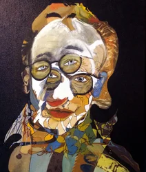 50 stora författare i historien : Allen Ginsberg, 2015 (olja och akryl på duk)