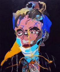 50 stora författare i historien : Marguerite Duras, 2015 (olja och akryl på duk)