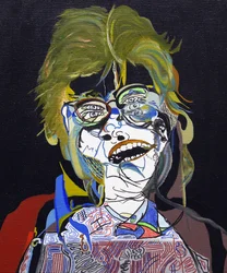 50 stora författare i historien : Stephen King, 2015 (olja och akryl på duk)