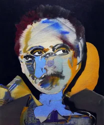 50 stora författare i historien : Tennessee Williams, 2015 (olja och akryl på duk)