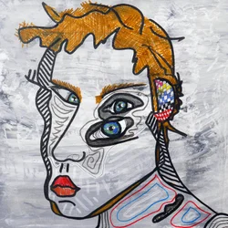 Surautoportrait sacrifié, 2014 (akryl på duk)