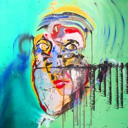 Surportrait : Brigitte Bardot  Albert Einstein, 2005 (olja på duk)