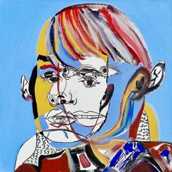 Surportrait : Jeanne Moreau, 2019 (olja på duk)