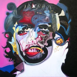 Surporträtt : Marilyn Monroe  Che Guevara, 2003 (olja på duk)