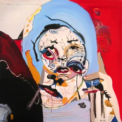 Surportrait: Marlène Dietrich  den lilla flickan, 2003 (olja på duk)