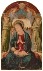 Madonna och barn med änglar