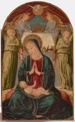 Madonna och barn med änglar