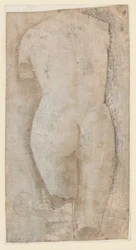 Skiss av klassisk skulptur av typen Venus Pudica