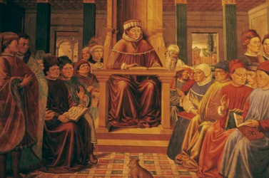 Augustinus undervisar i retorik i Rom