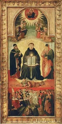 The Triumph of St. Thomas Aquinas (tempera på panel)