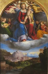 Madonna med barn i härlighet