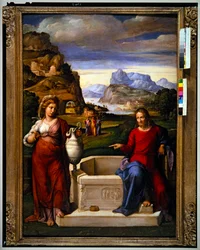 Kristus och kvinnan från Samaria (panel)