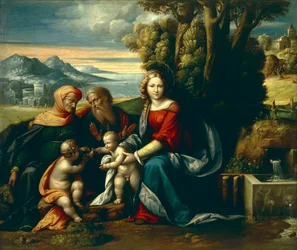 Heligt samtal, av Benvenuto Garofalo (1481-1559)