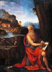 St Hieronymus, av Garofalo (1481-1559).