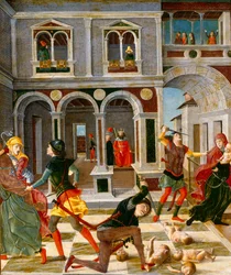 Massakern på de oskyldiga, mitten-slutet av 1400-talet (tempera på pannå)