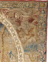 Bryssel allegoriska gobeläng föreställande december månad från "Medaljongmånaderna", ca 1525