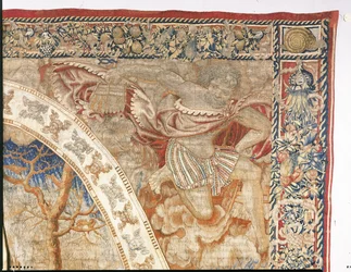 Bryssel allegoriska gobeläng föreställande december månad från "Medaljongmånaderna", ca 1525