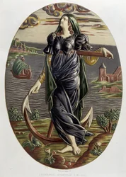 Hope - Keramikfat, i "The work of Bernard Palissy" av C. Delange och C. Borneman, Paris