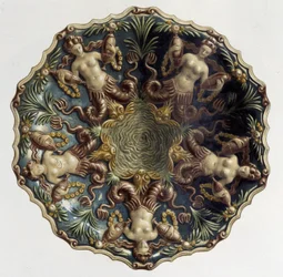 Plat aux sirens - i "" The work of Bernard Palissy"" av C. Delange och C. Borneman, red. Delange, Paris
