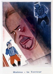 Raimu: The Terror - Illustration av Bernard Becan (Bernhard Kahn) (1890-1943) i "" Fantasio""" av 1932-11-15