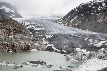 Rhone-glaciären, Schweiz (foto)