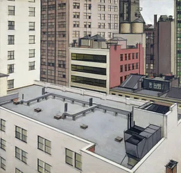 Roofs of New York, ca 1930 (olja på duk)