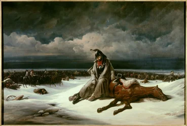 Reträtten från Ryssland (1812). Målning av Bernard Edouard Swebach (1800-1870)