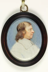 Oliver Cromwell (akvarell på elfenben)