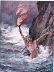 För sig själv dödsvåg, illustration från 