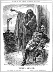 Punch-tecknad film om Lusitanias förlisning, 1915