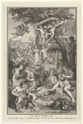 Landskap med herdar och herdinnor Titelsida för: F. Greenwood, Poems, 1719