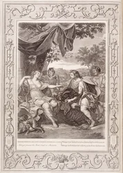 Meleager presenterar vildsvinens huvud till Atalanta, 1731