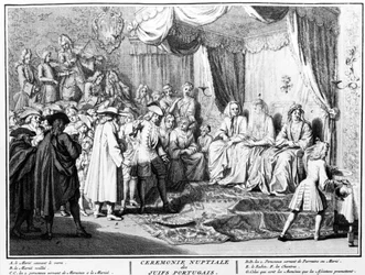 Bröllopsceremoni för portugisiska judar i Amsterdam, 1723