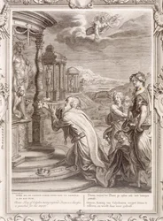 Oeneus, kung av Calydon, som har försummat Diana i ett offer straffas för sin ogudaktighet, 1731