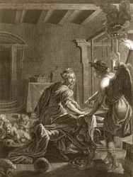 Penelope vid sin vävstol, 1731