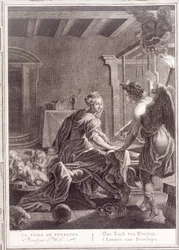 Penelope vid sin vävstol, 1731