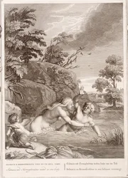 Salmacis och Hemaphroditus förenade i en kropp, 1731