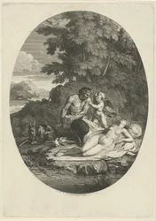 Satyr förföljer den sovande Venus