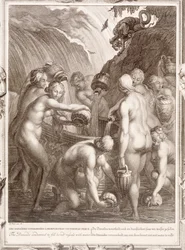 Danaiderna dömda att fylla uttråkade fartyg med vatten, 1730