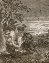 Tithonus, Auroras man, förvandlad till en gräshoppa, 1731