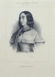 Porträtt av George Sand.